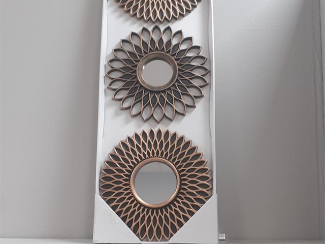 SET ESPEJOS BRONCE
